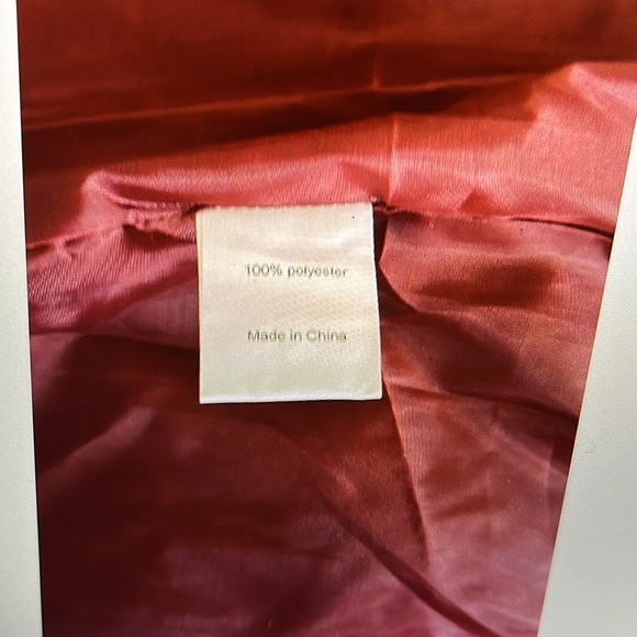 Men's Small Bomber Style Jacket Lars Amadeus Quilted Lightweight Burgundy NWT - Picture 8 of 8